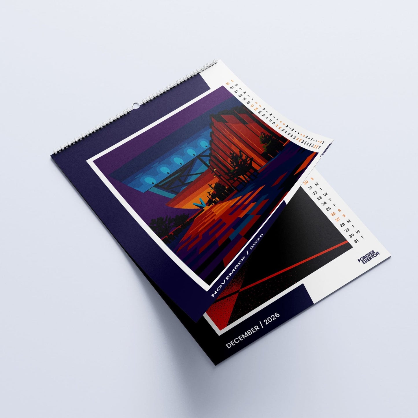 2026 Unofficial Everton Calendar – Bramley - Moore Abstract Edition - Forever Everton