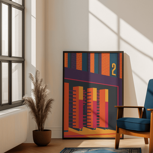 Bramley - Moore Abstract Through the Turnstiles Print - Forever Everton