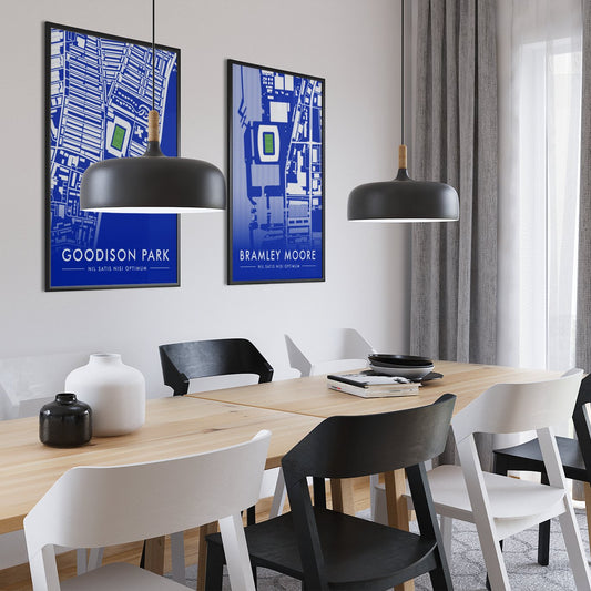 Bramley Moore Map Print - New Blue Home - Forever Everton