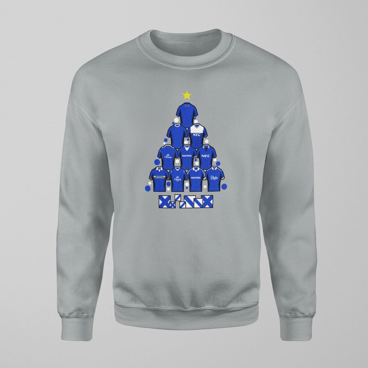 Everton Christmas Jumper – Retro Shirts & Archibald Leitch Tree - Forever Everton