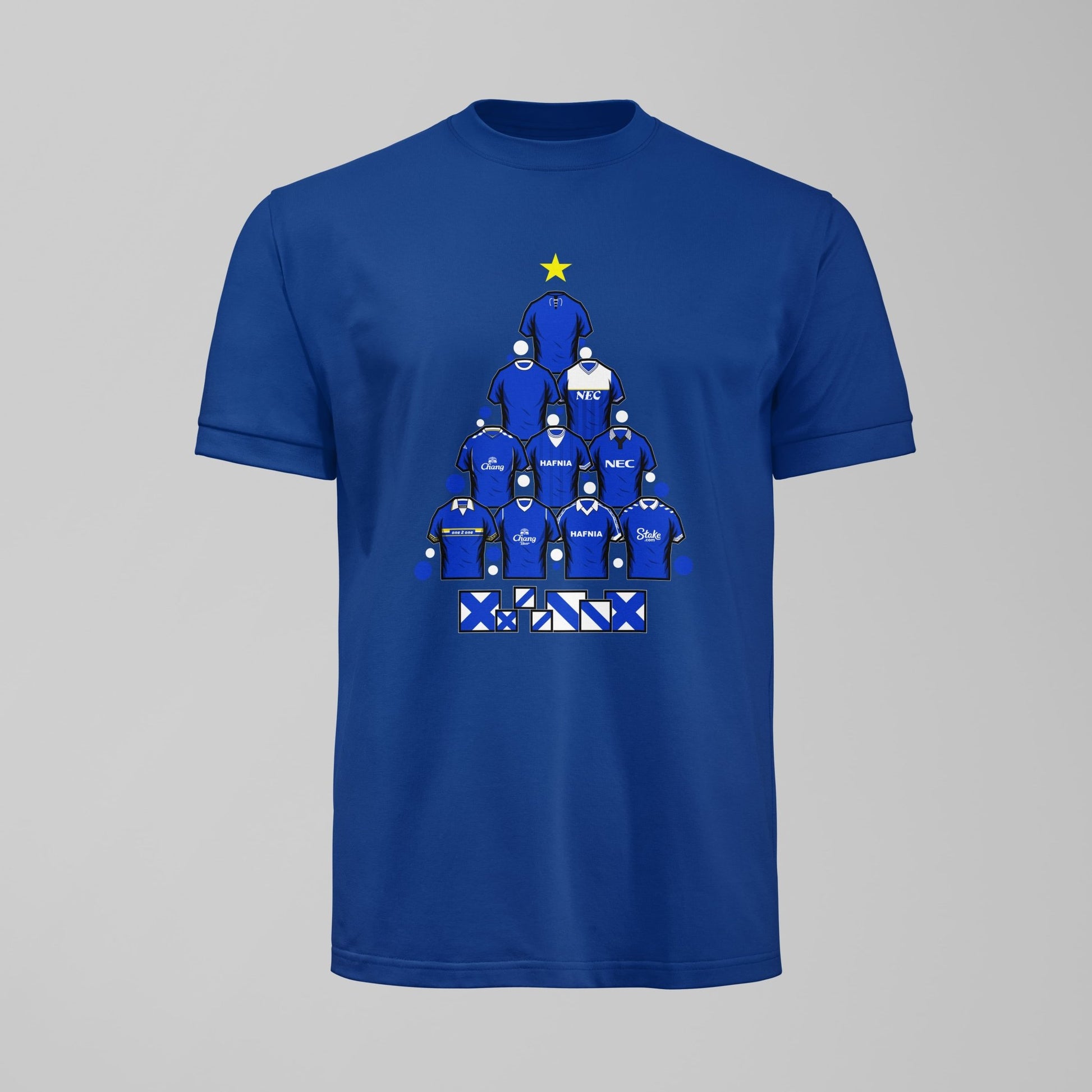 Everton Christmas Kids Tshirt – Retro Shirts & Archibald Leitch Tree (Copy) - Forever Everton