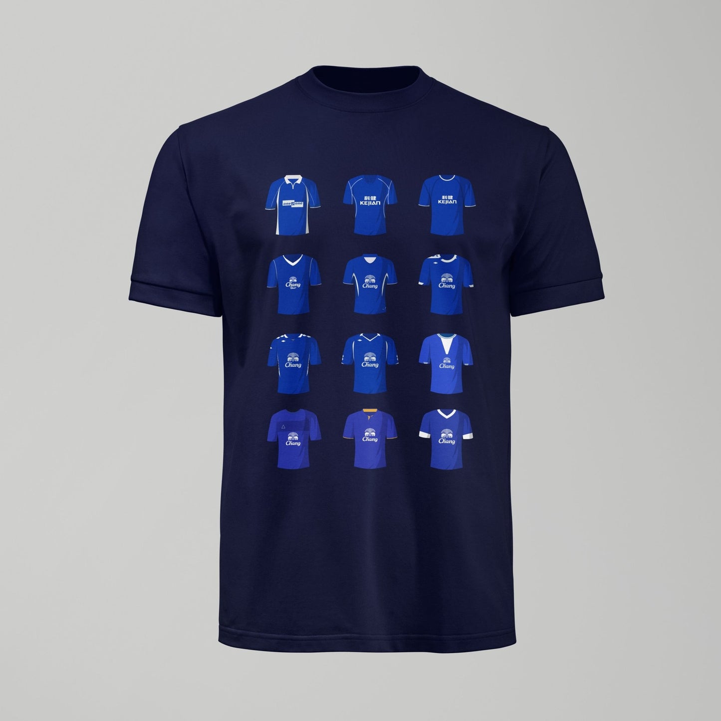 Everton History of Kits Tshirt - David Moyes Edition - Forever Everton