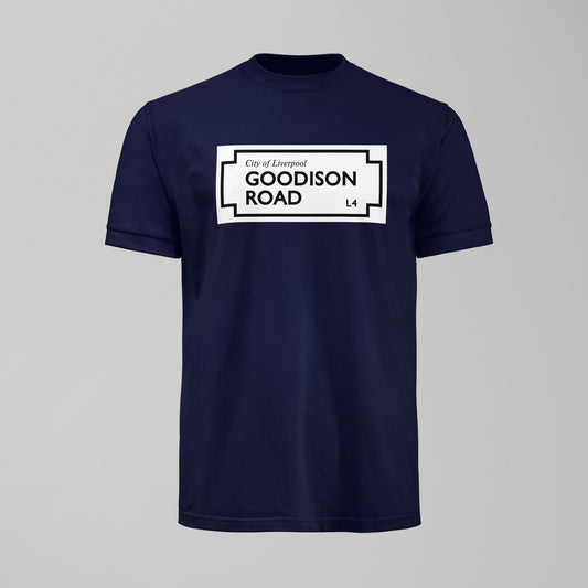 Goodison Road Street Sign - Everton Tshirt - Forever Everton