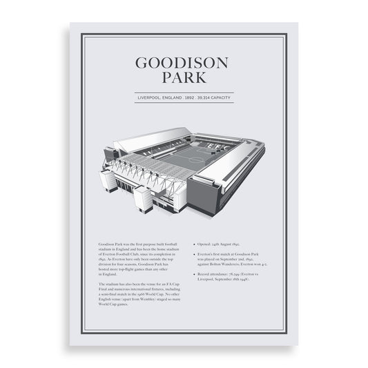 History of Goodison Park - Everton Print - Forever Everton