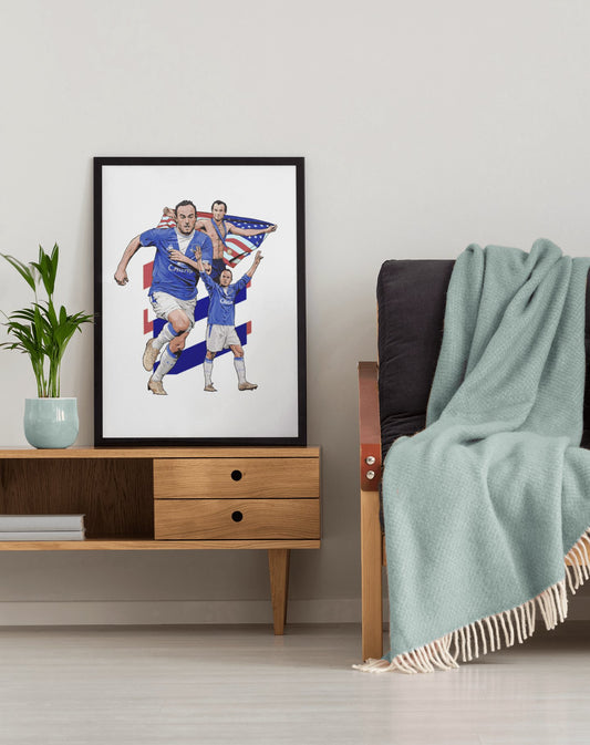 Landon Donovan Everton Print - Captain America - Forever Everton