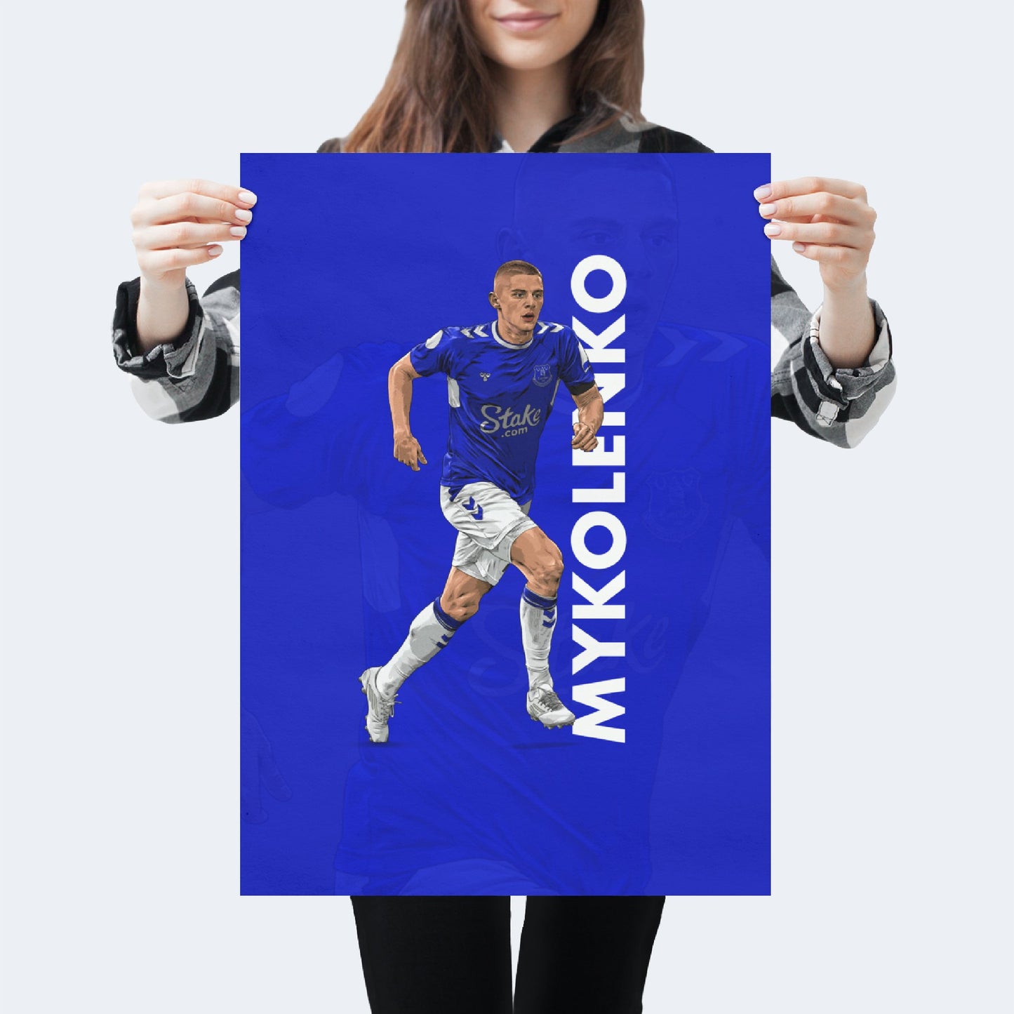 Vitalyi Mykolenko Everton Print - 22/23 Season First XI - Forever Everton