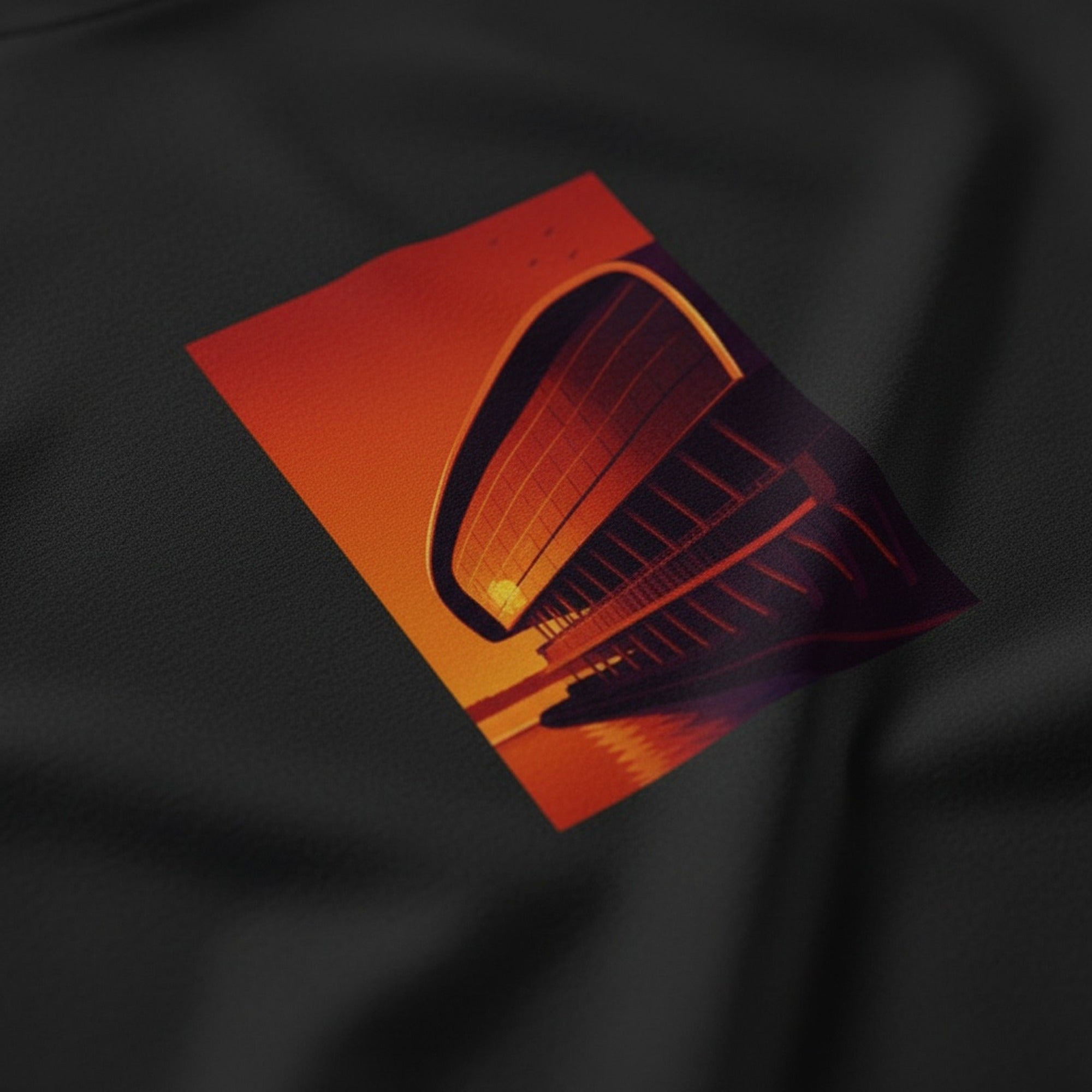 Print close-up on premium cotton. Bramley Moore Future T-Shirt. Forever Everton.
