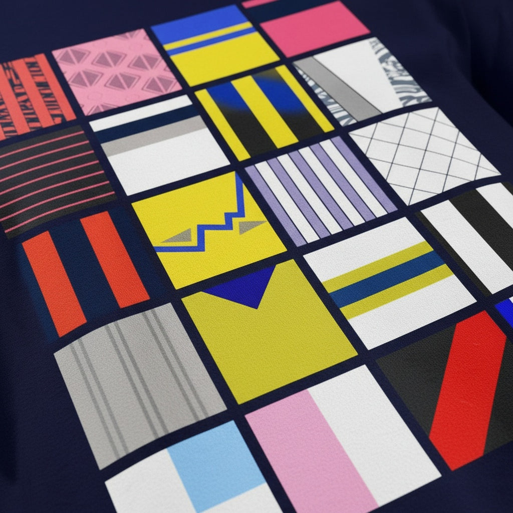 Print close-up on premium cotton. Everton Simple Away Squares T-Shirt. Forever Everton.