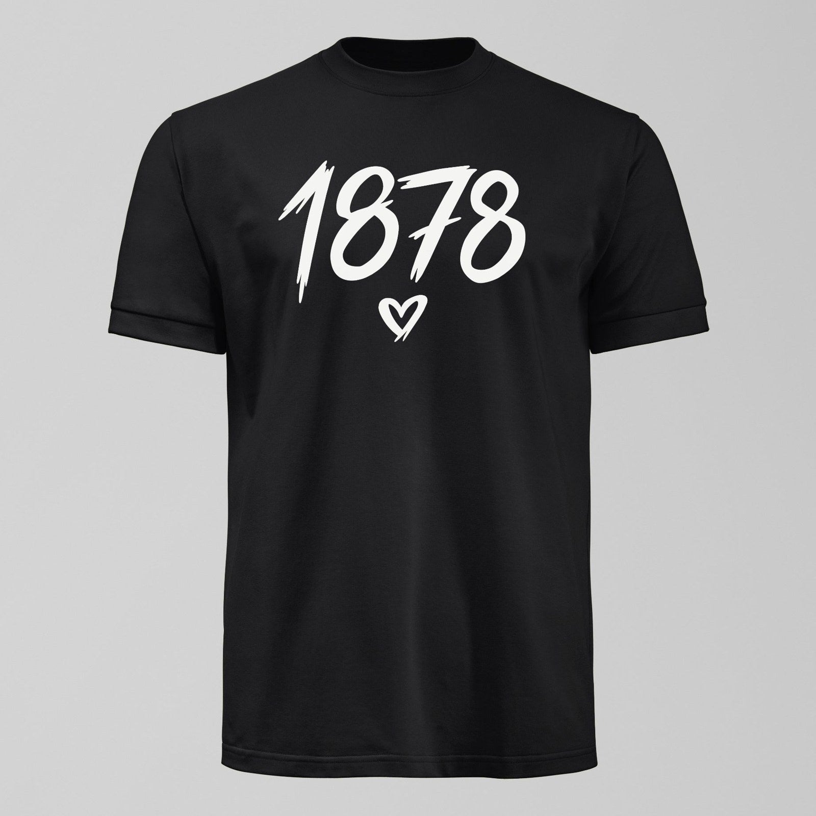 1878 Heart T-Shirt, alternate view. An Everton fan design by Forever Everton.