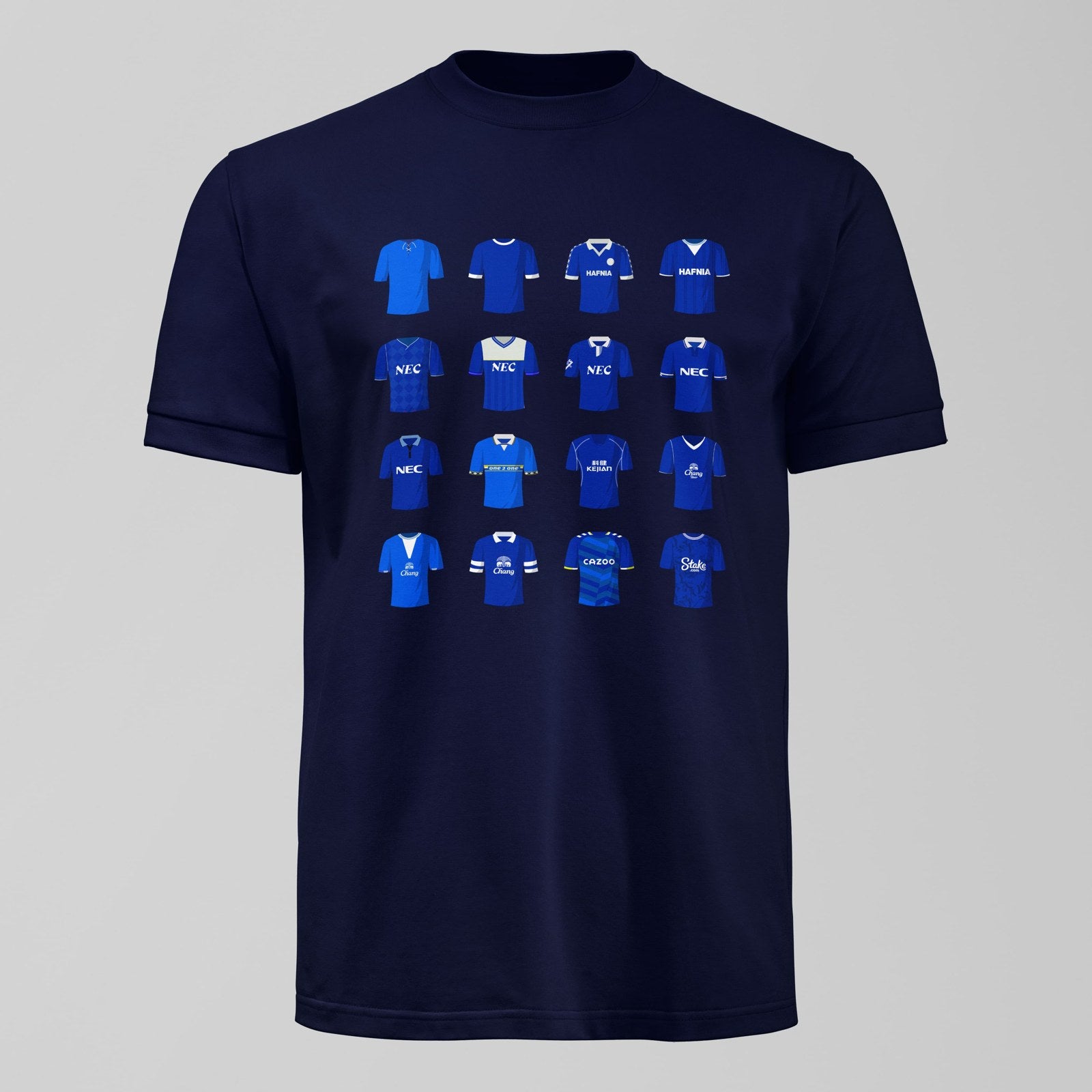 History of Everton Home Shirts T-Shirt