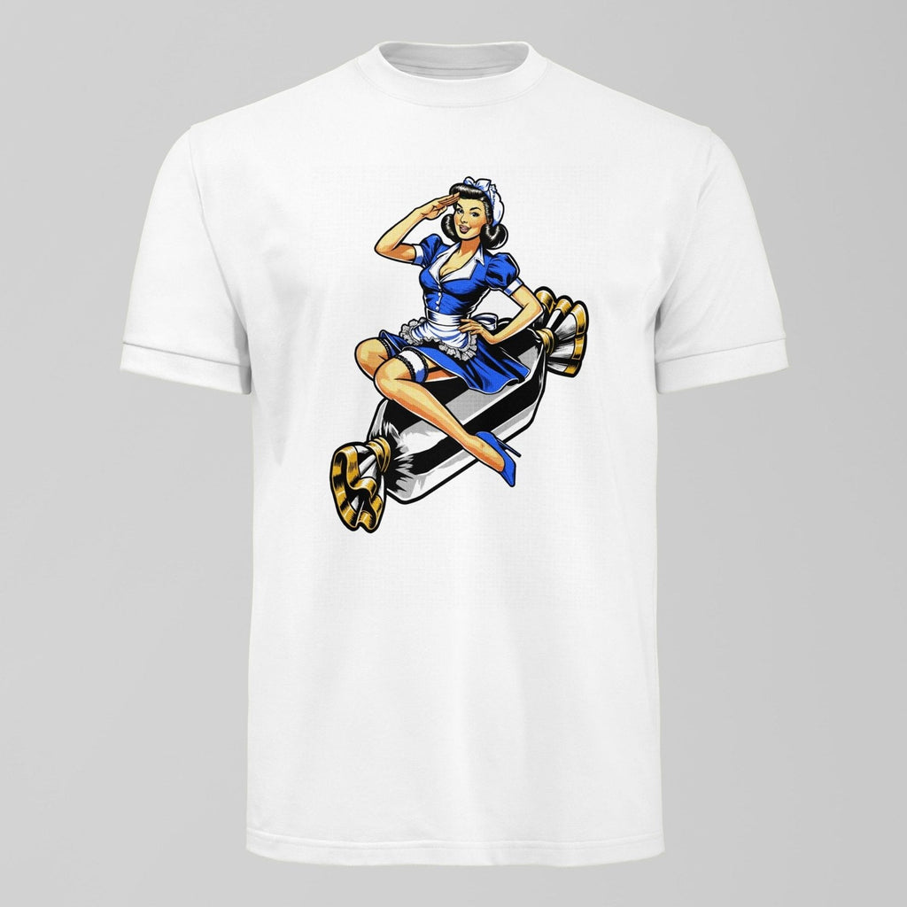 Toffee Lady T-Shirt, alternate view. An Everton fan design by Forever Everton.