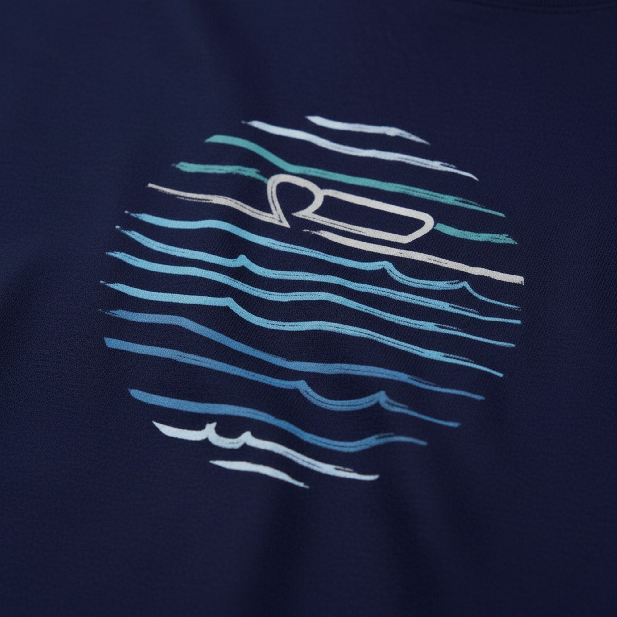 Print close-up on premium cotton. Royal Blue Mersey T-Shirt. Forever Everton.