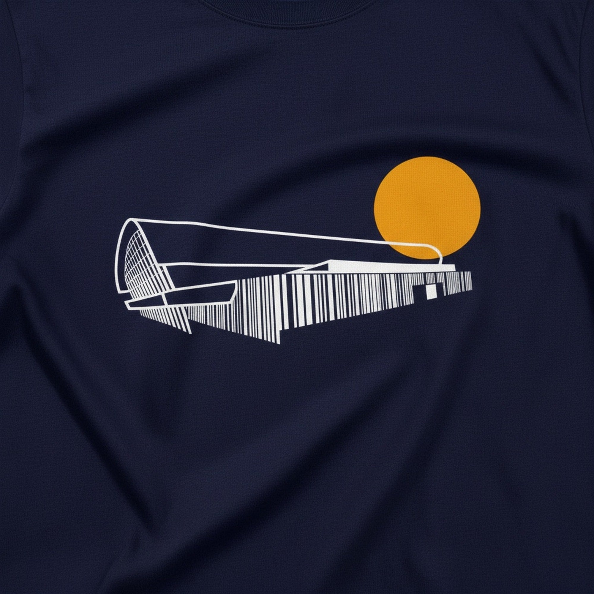 Print close-up on premium cotton. Bramley Moore New Dawn T-Shirt. Forever Everton.