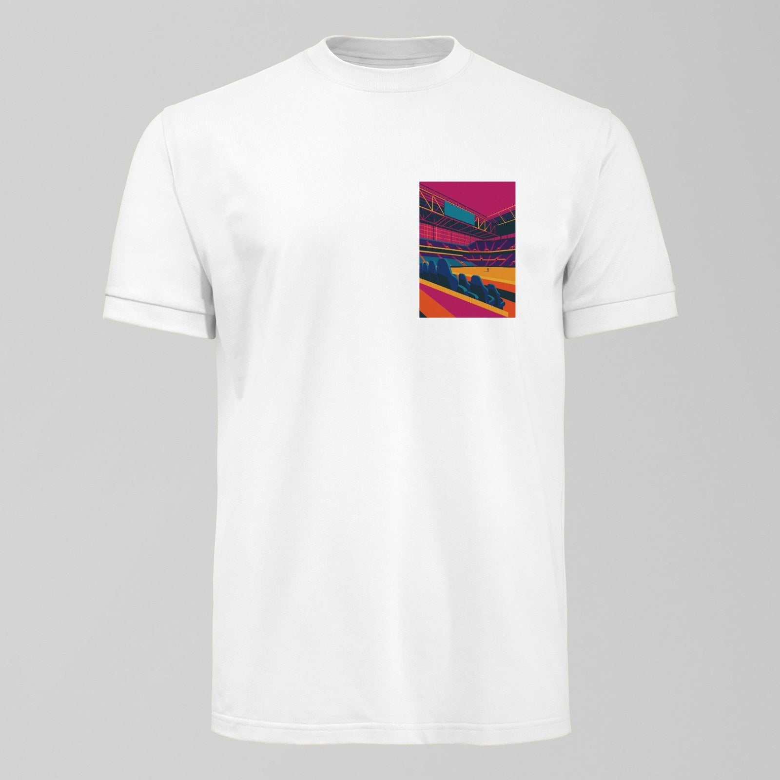Bramley Moore at Dugout T-Shirt, alternate view. An Everton fan design by Forever Everton.