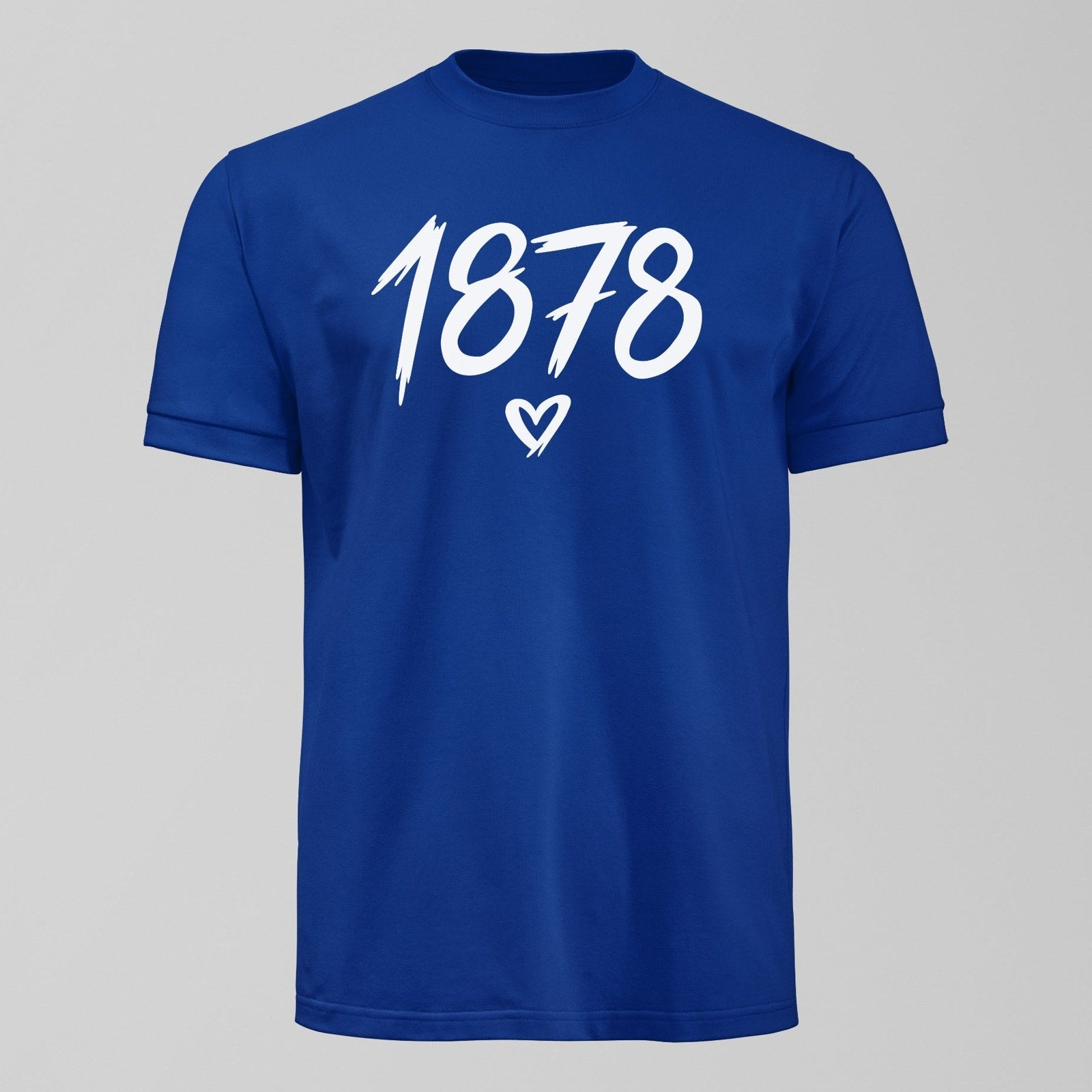 1878 Heart T-Shirt, alternate view. An Everton fan design by Forever Everton.