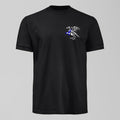 Goodison Pigeon T-Shirt, alternate view. An Everton fan design by Forever Everton.
