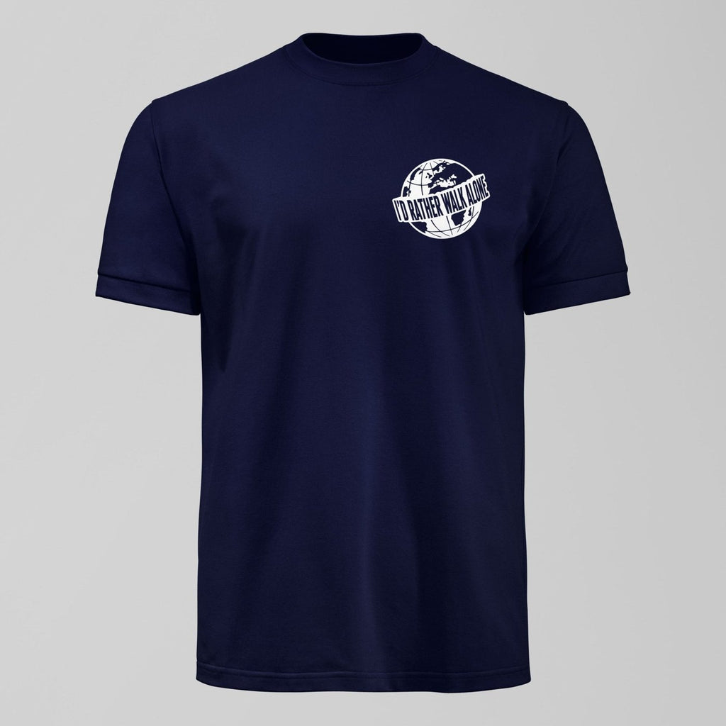 I'd Rather Walk Alone T-Shirt. An Everton fan design by Forever Everton.