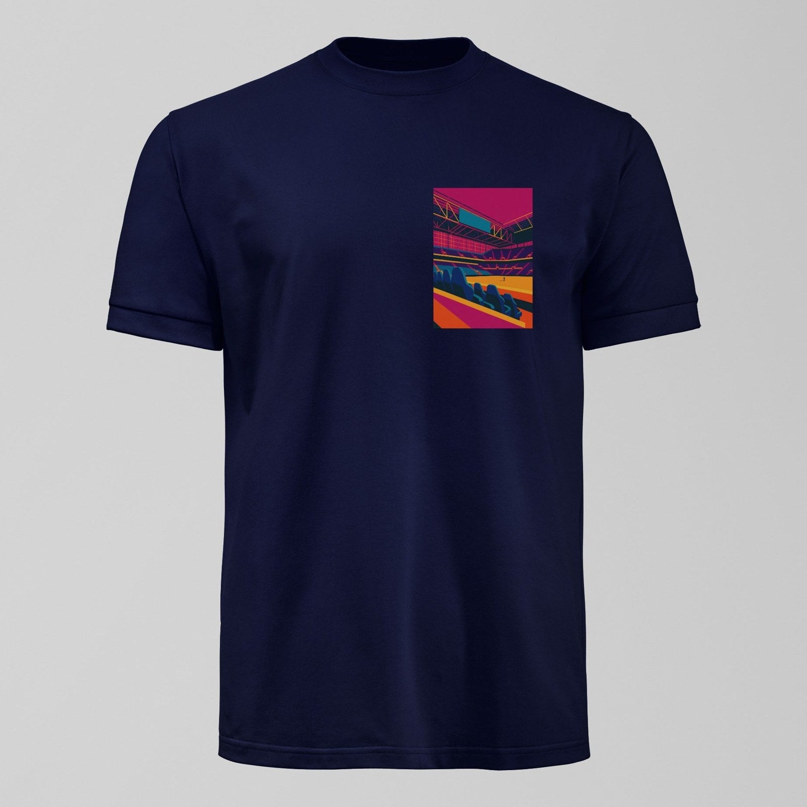 Bramley Moore at Dugout T-Shirt, alternate view. An Everton fan design by Forever Everton.