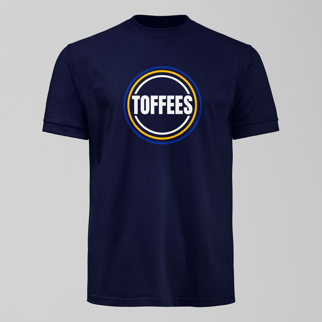 Toffees Circle T-Shirt, alternate view. An Everton fan design by Forever Everton.