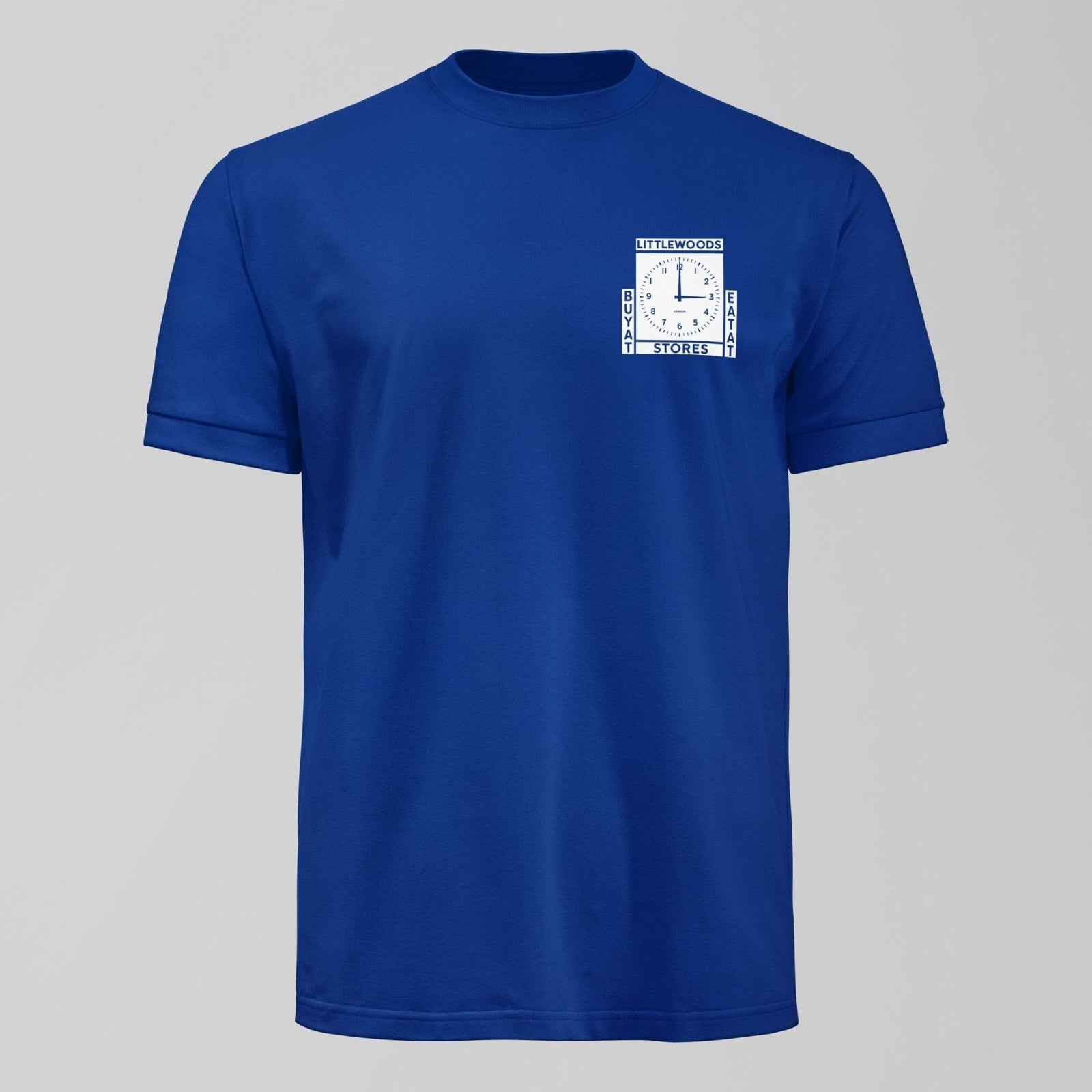 The Everton Clock Small Design T-Shirt, alternate view. An Everton fan design by Forever Everton.