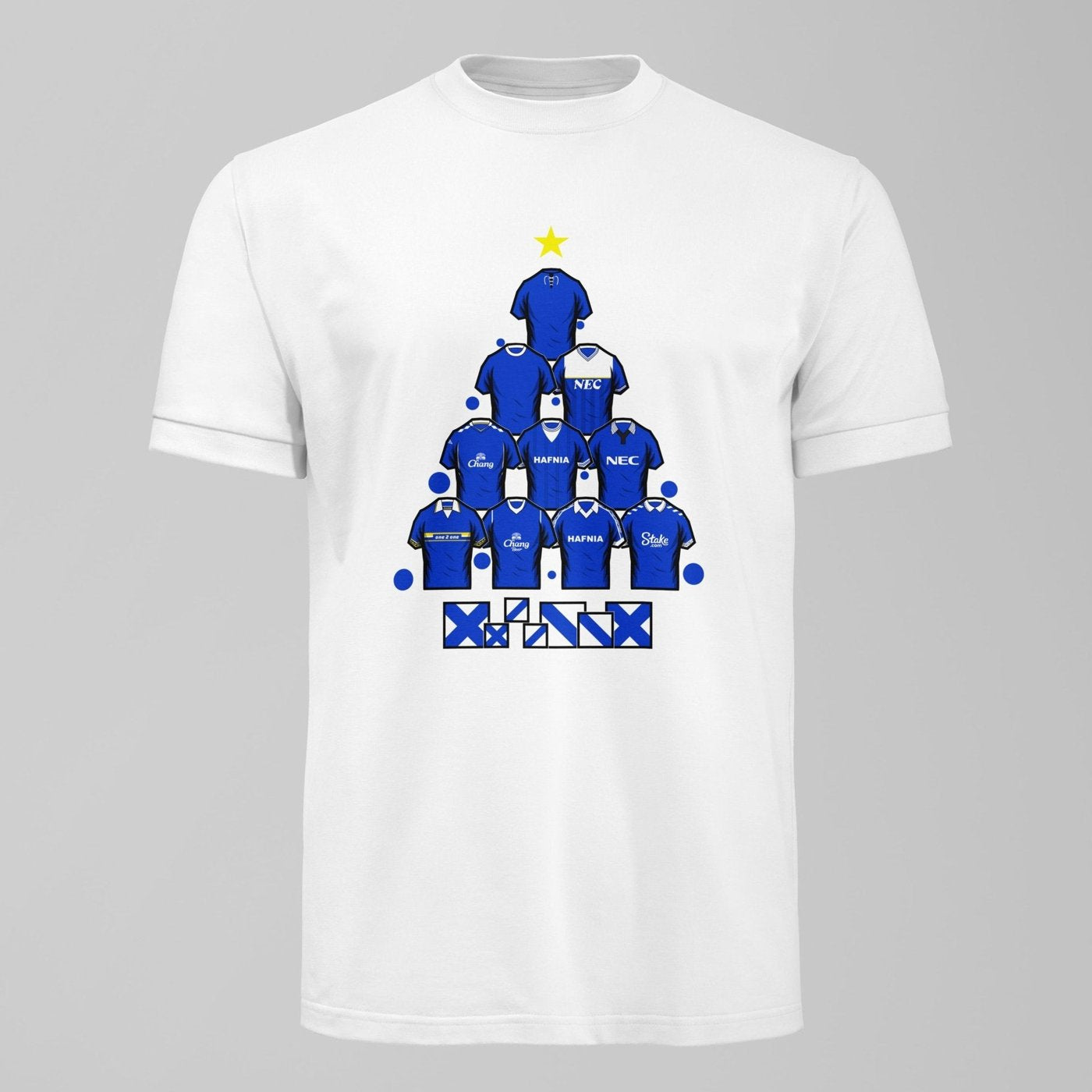 Everton Christmas Tshirt – Retro Shirts & Archibald Leitch Tree