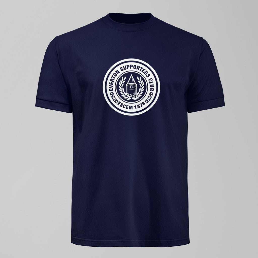 ESCEM - Big Logo Dark T-Shirt. An Everton fan design by Forever Everton.