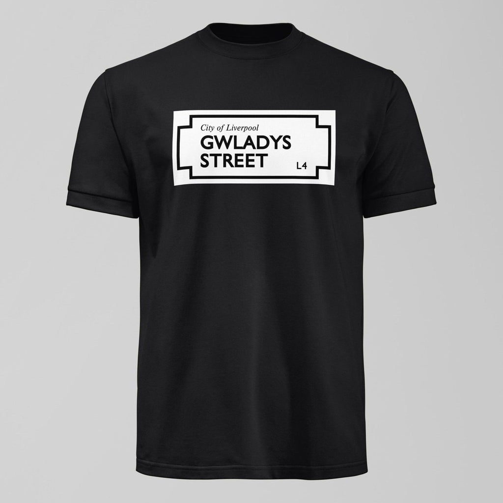 Gwladys Street Sign T-Shirt. An Everton fan design by Forever Everton.