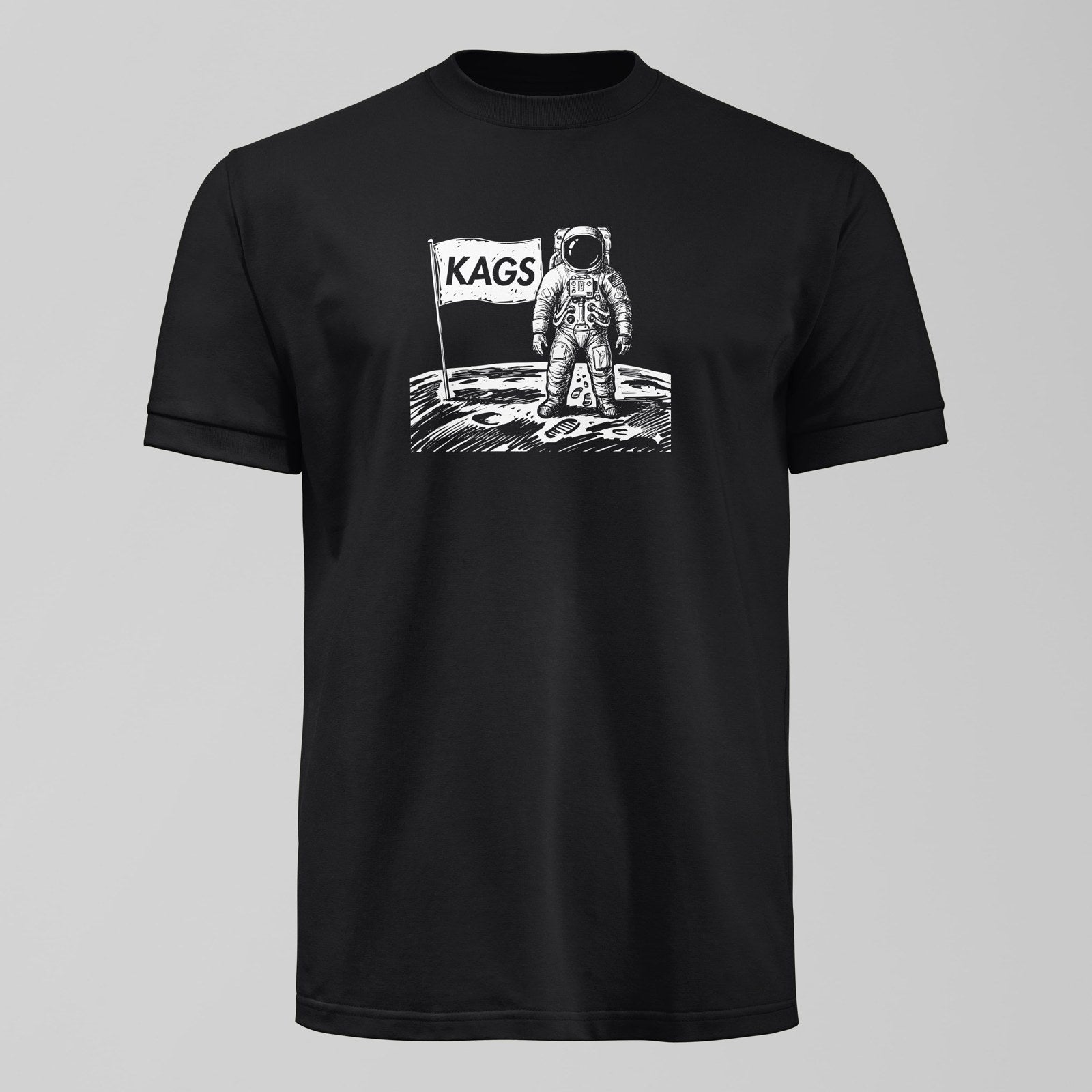 Kags Moon T-Shirt, alternate view. An Everton fan design by Forever Everton.