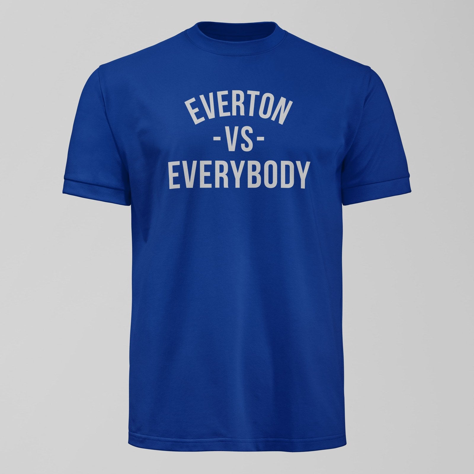 Everton Versus Everybody T-Shirt, alternate view. An Everton fan design by Forever Everton.