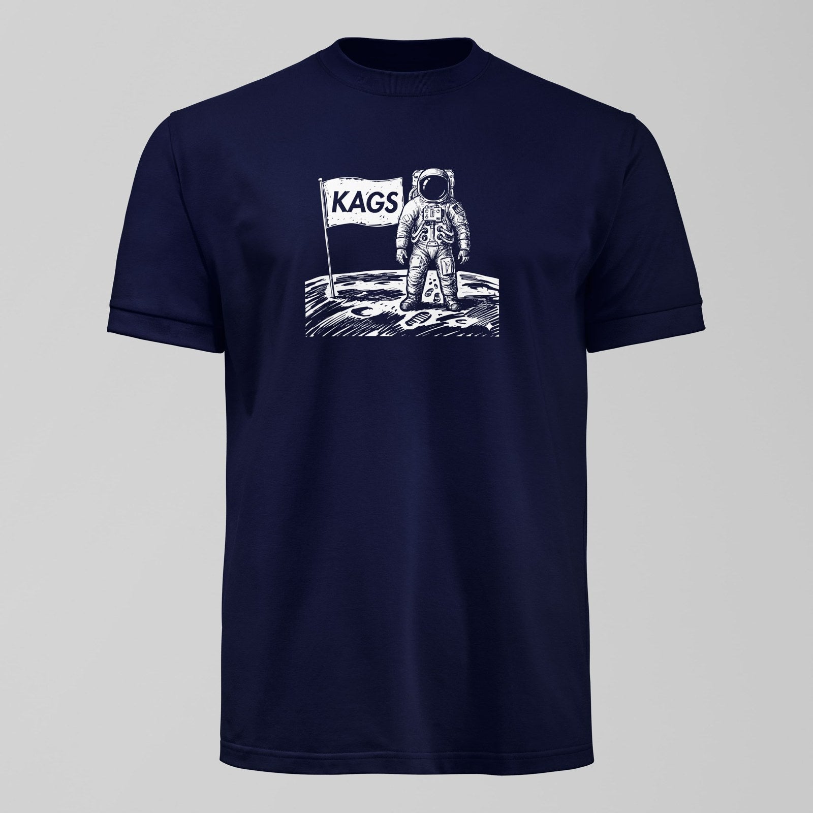 Kags Moon T-Shirt, alternate view. An Everton fan design by Forever Everton.