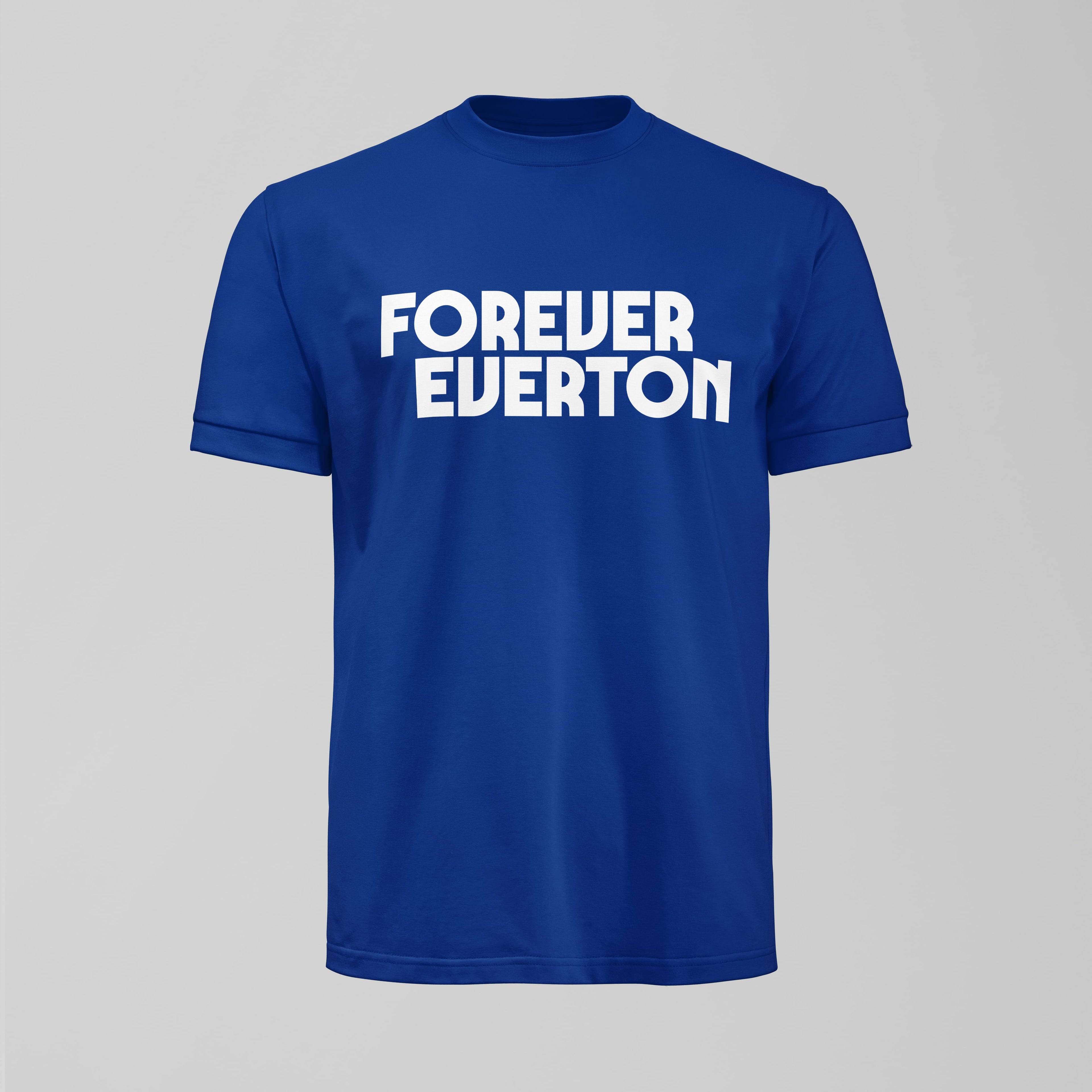 Dark Forever Everton Large Logo White Design T-Shirt