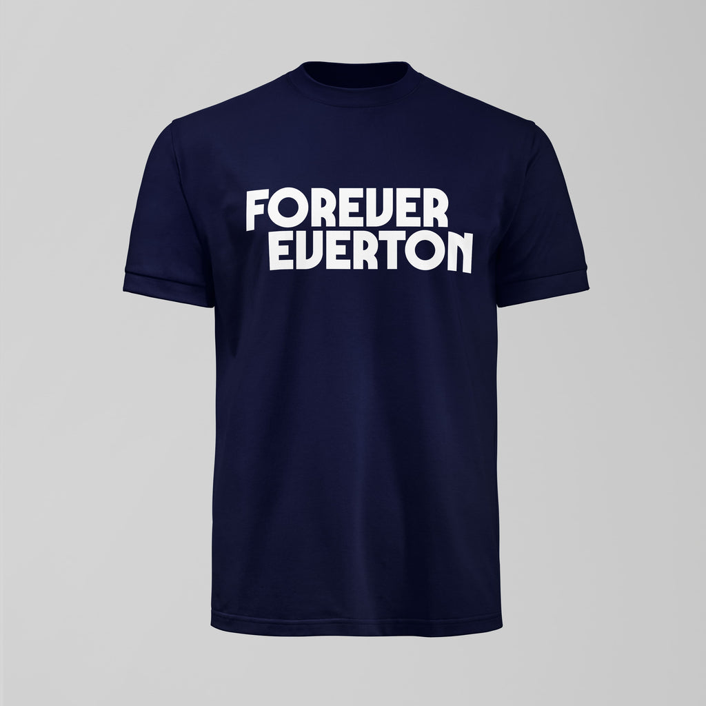 Dark Forever Everton Large Logo White Design T-Shirt