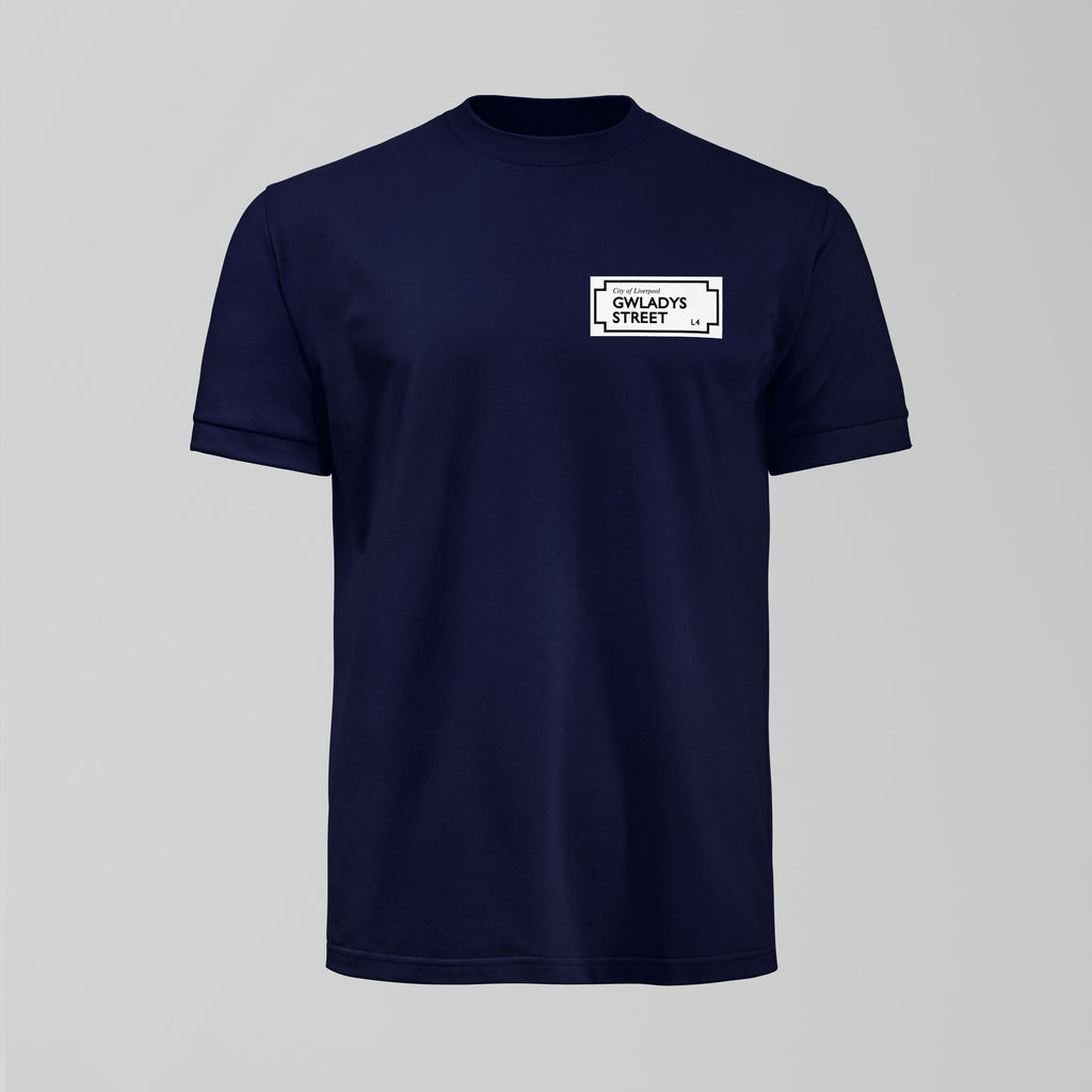 Gwladys Street Sign Small Design T-Shirt - Forever Everton