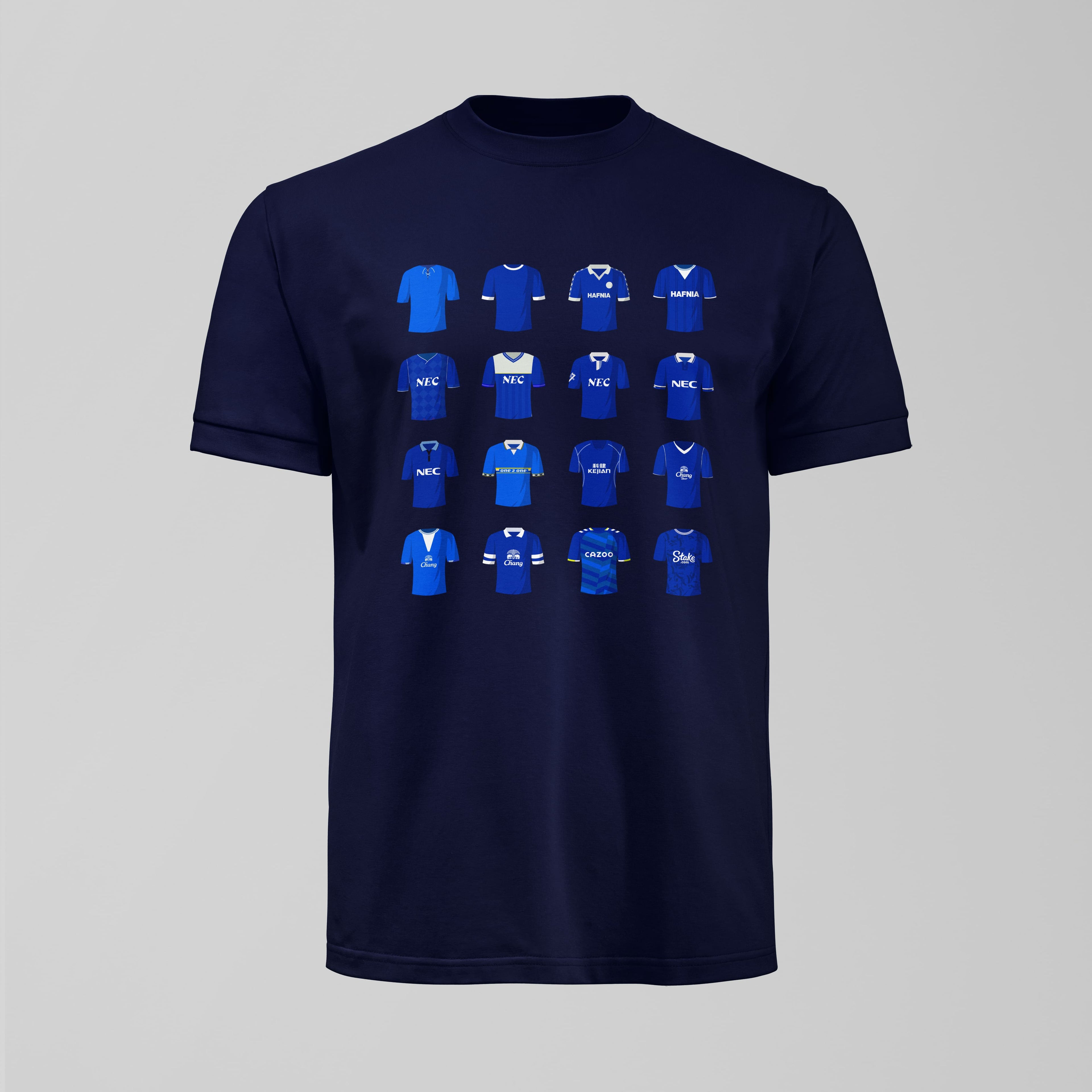 History of Everton Home Shirts T-Shirt
