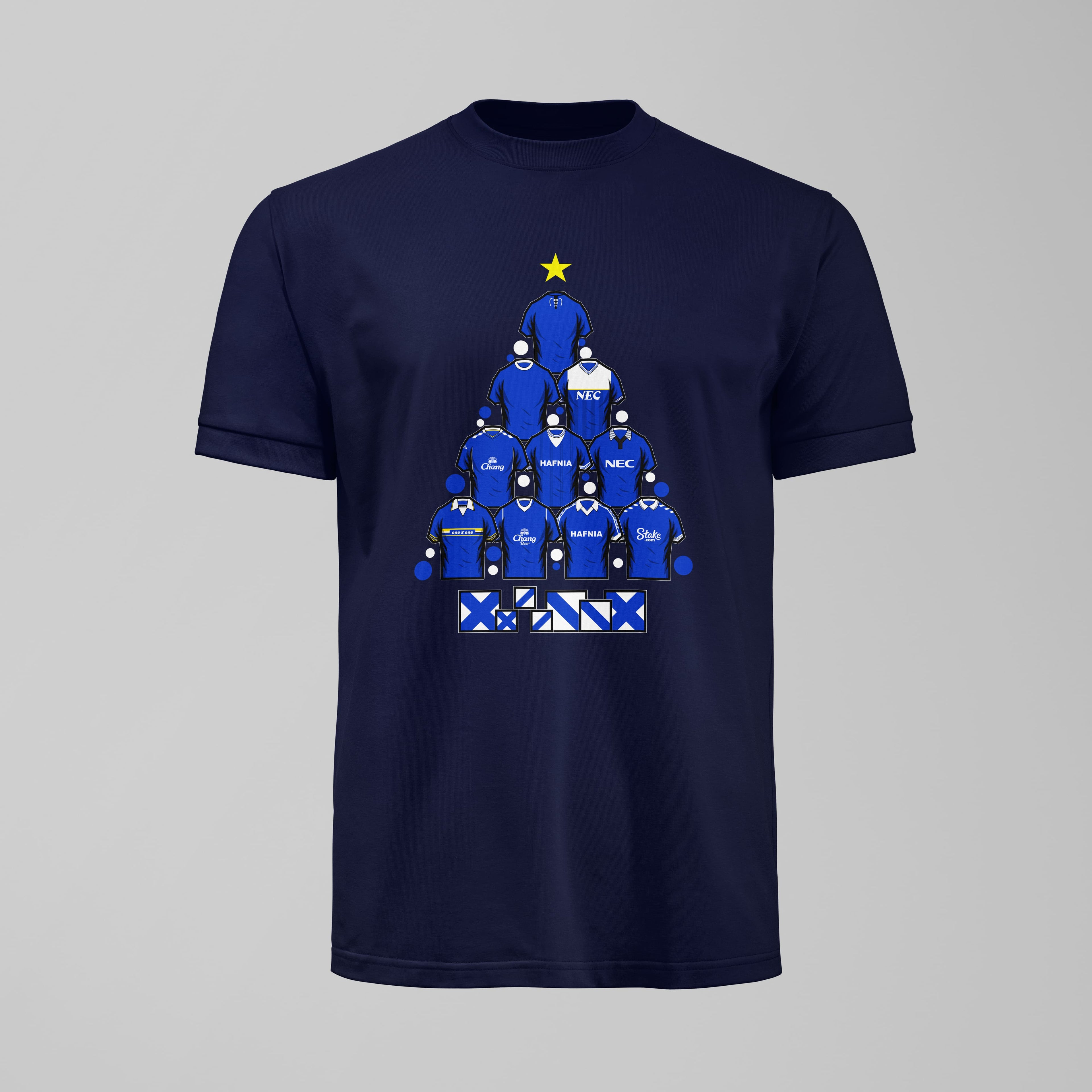 Everton Christmas Tshirt – Retro Shirts & Archibald Leitch Tree