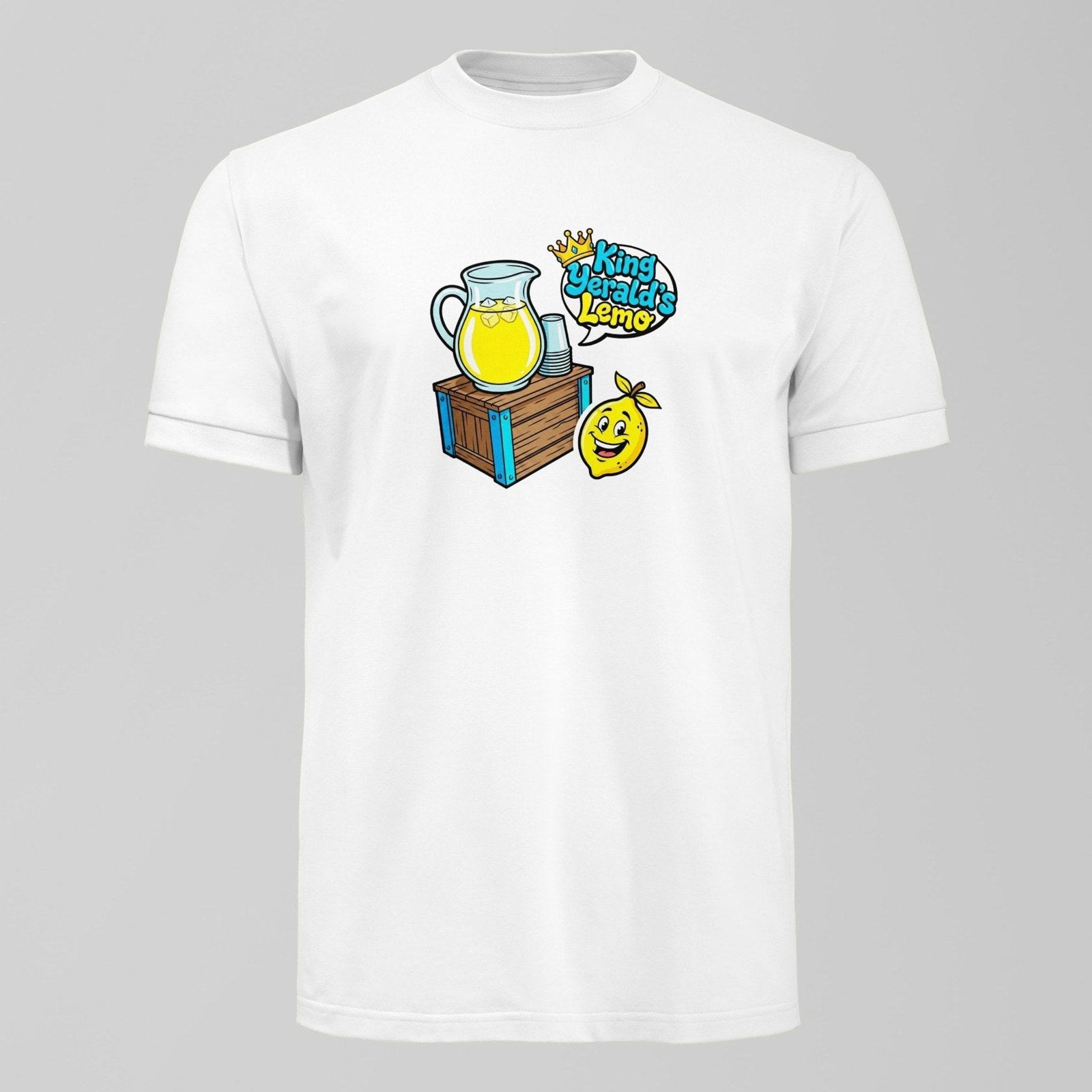King Yeralds Lemo Stand T-Shirt, alternate view. An Everton fan design by Forever Everton.