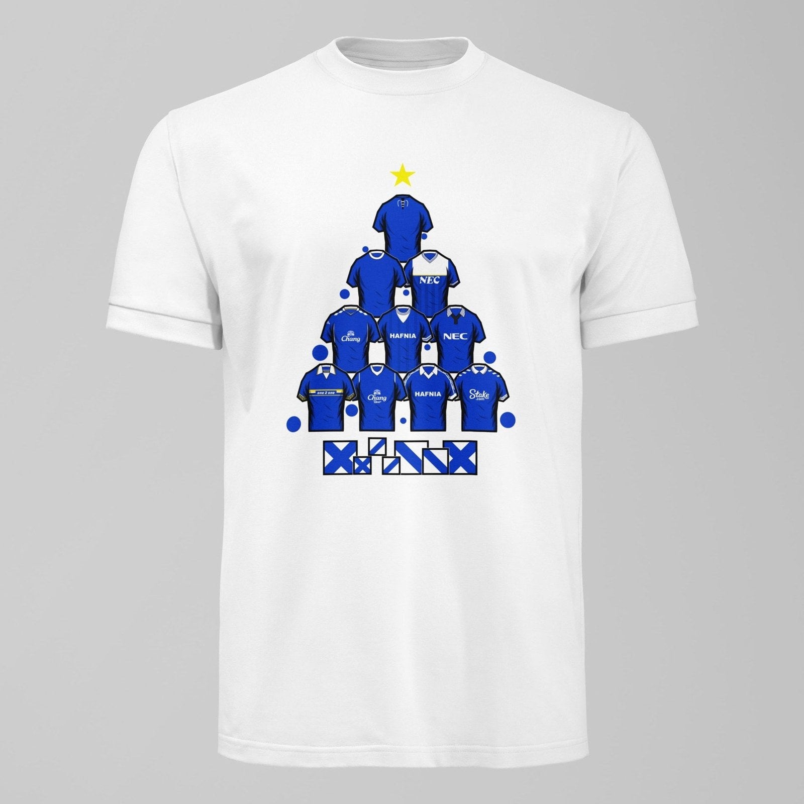 Everton Christmas Tshirt – Retro Shirts & Archibald Leitch Tree