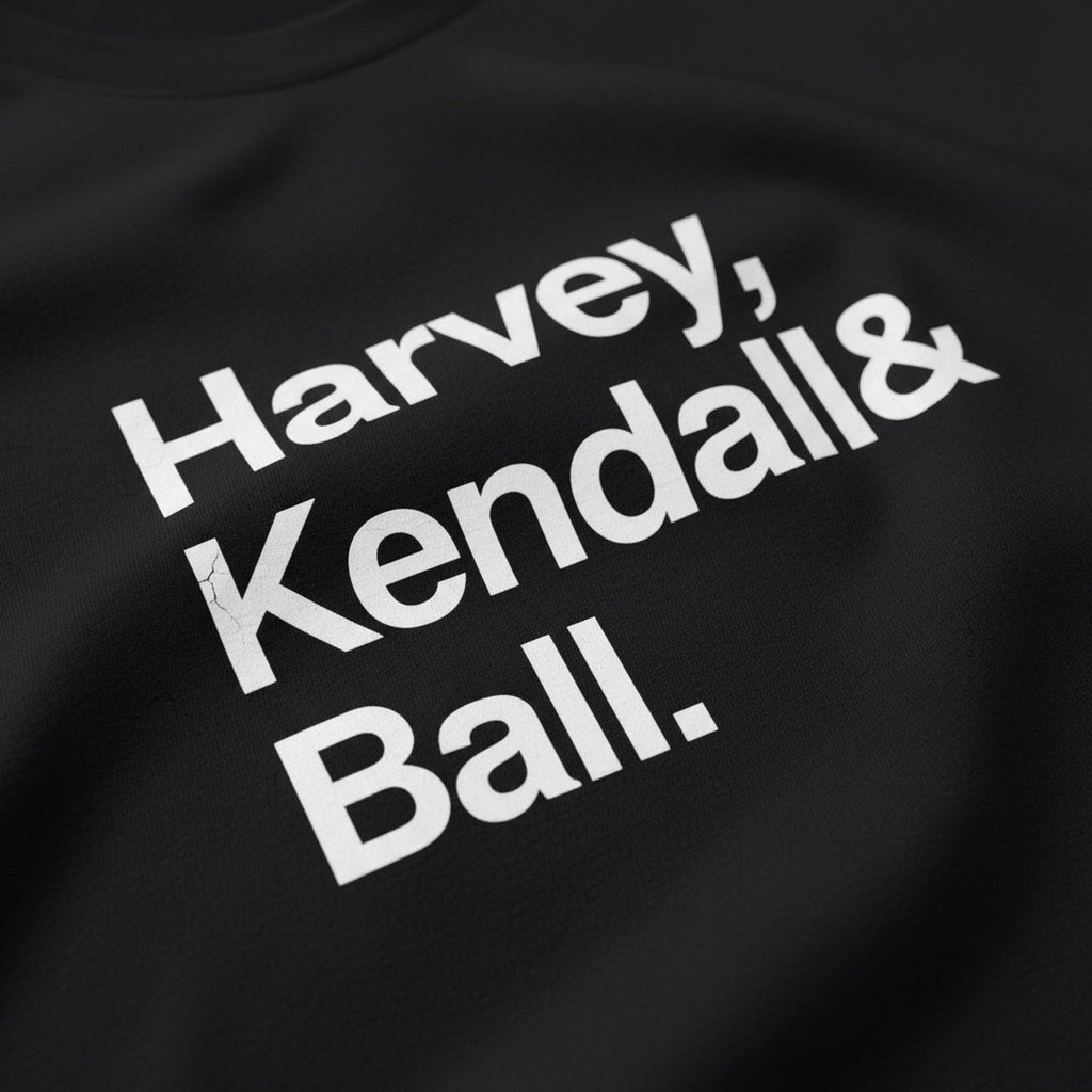 Print close-up on premium cotton. Harvey, Kendall & Ball Tshirt. Forever Everton.