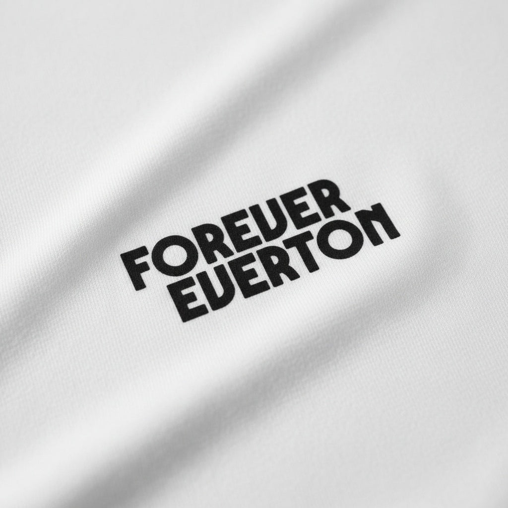 Forever Everton Small Logo Black Design T-Shirt by Forever Everton