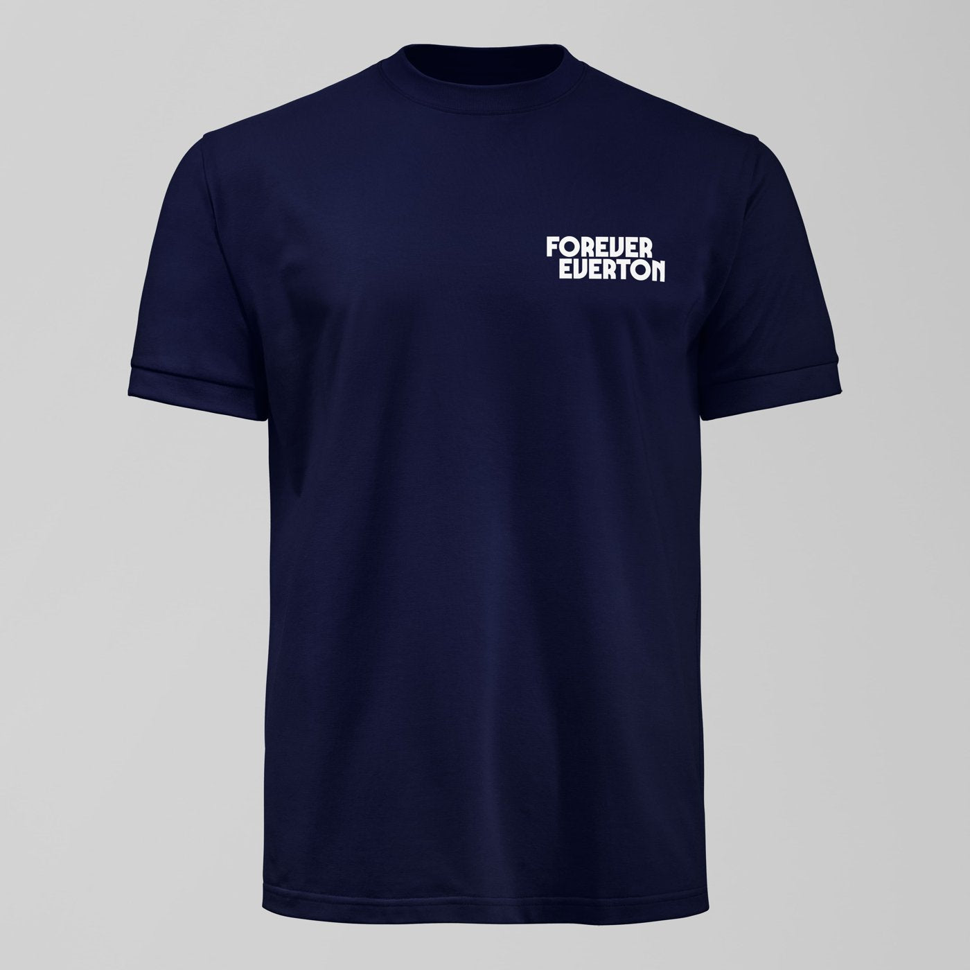 Dark Forever Everton Small Logo White Design T-Shirt