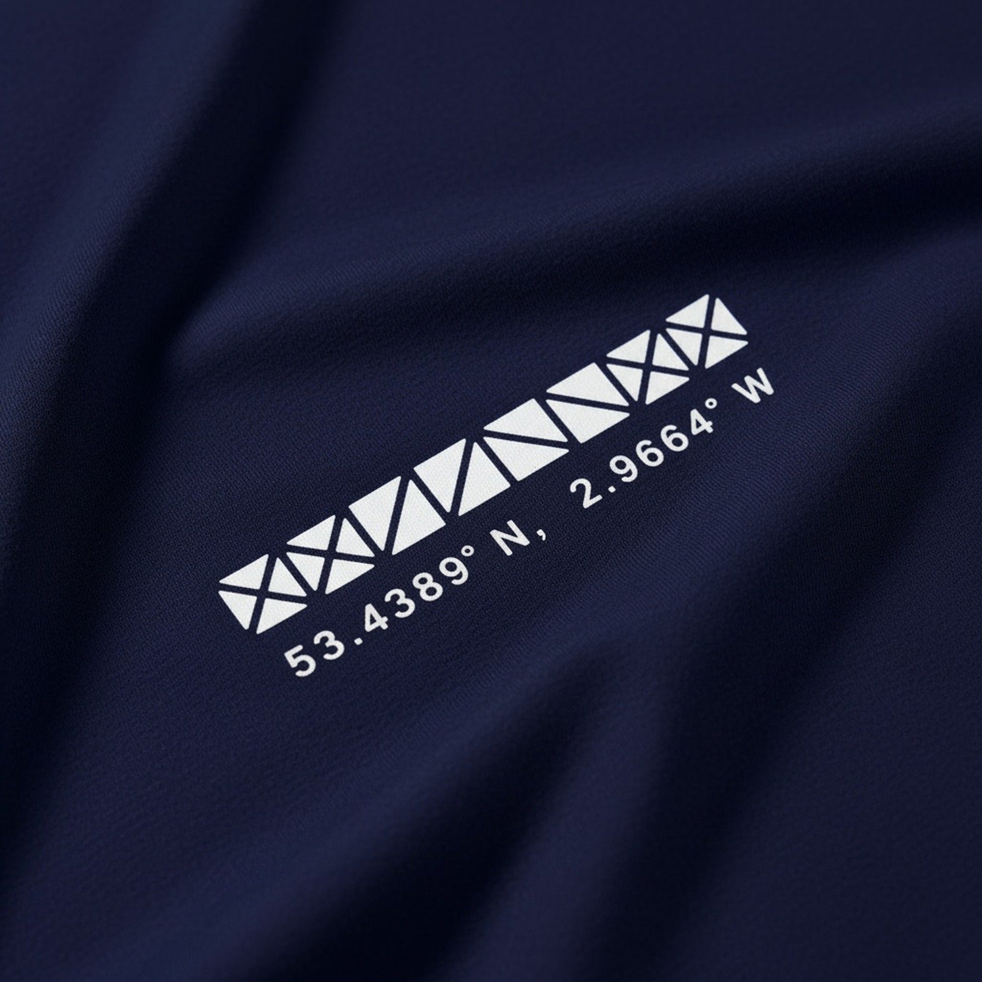 Print close-up on premium cotton. Dark Archibald Leitch White Small Design T-Shirt. Forever Everton.
