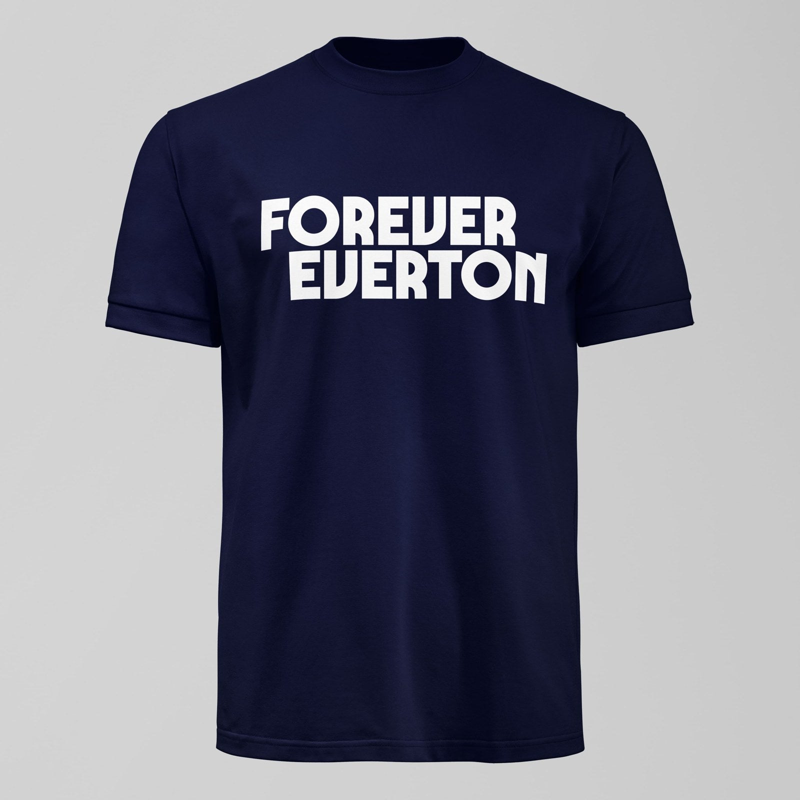 Dark Forever Everton Large Logo White Design T-Shirt