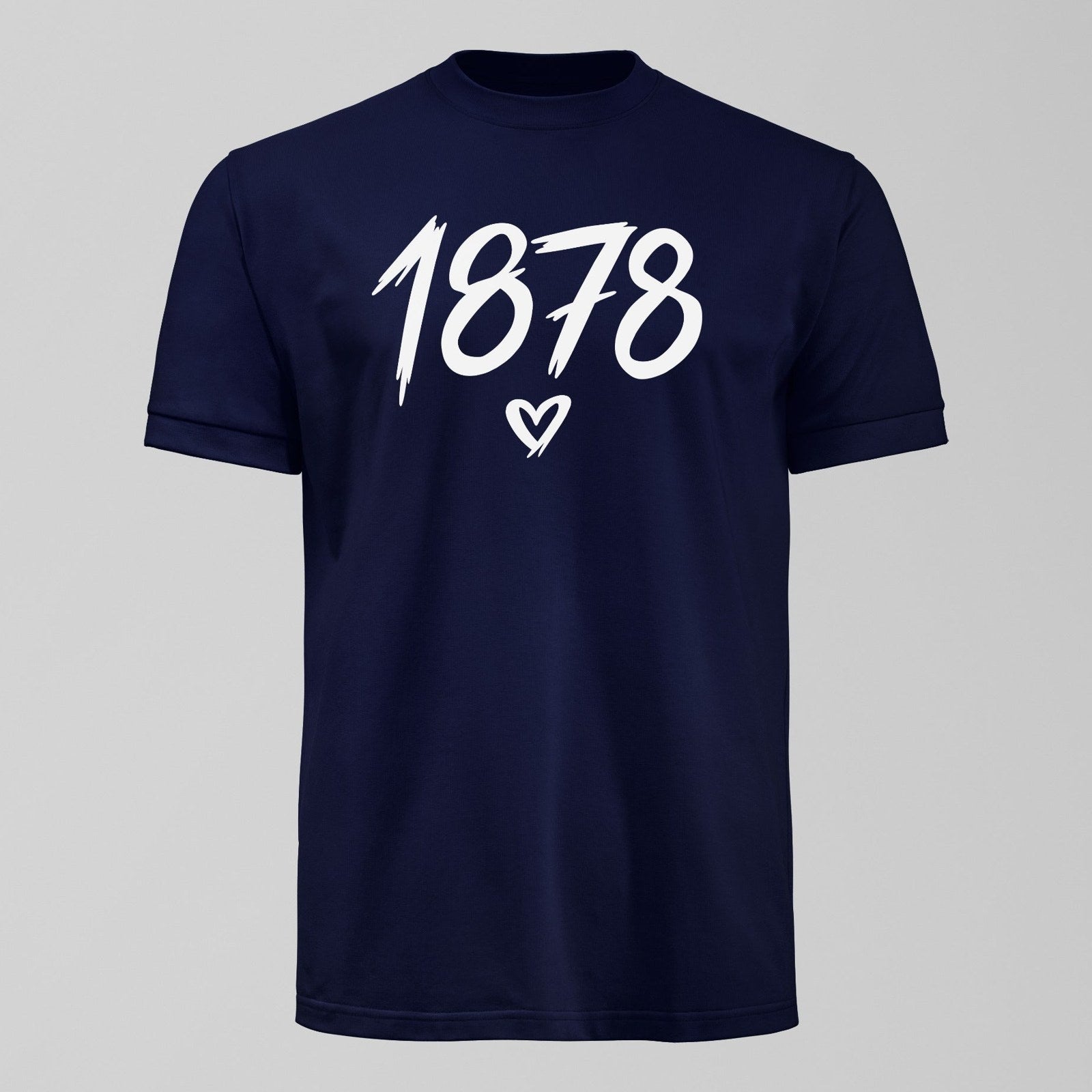 1878 Heart T-Shirt, alternate view. An Everton fan design by Forever Everton.