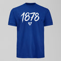 1878 Heart T-Shirt. An Everton fan design by Forever Everton.