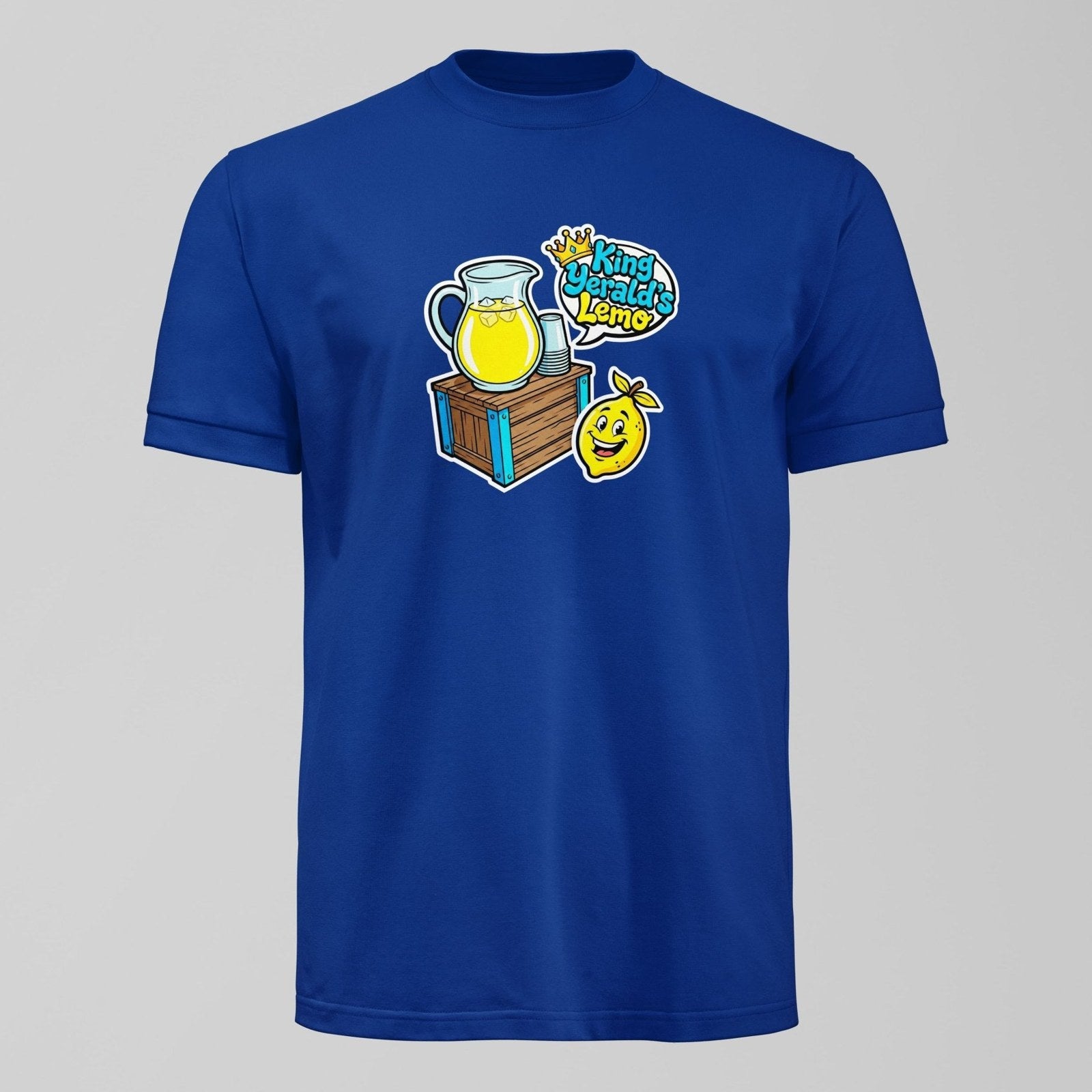 King Yeralds Lemo Stand T-Shirt, alternate view. An Everton fan design by Forever Everton.