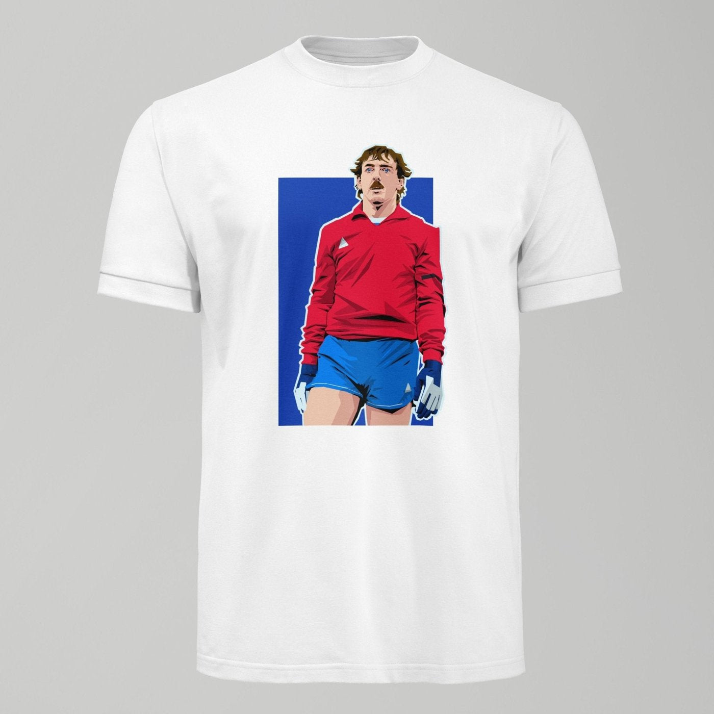 Neville Southall ECWC Final Minimalist T-Shirt. An Everton fan design by Forever Everton.