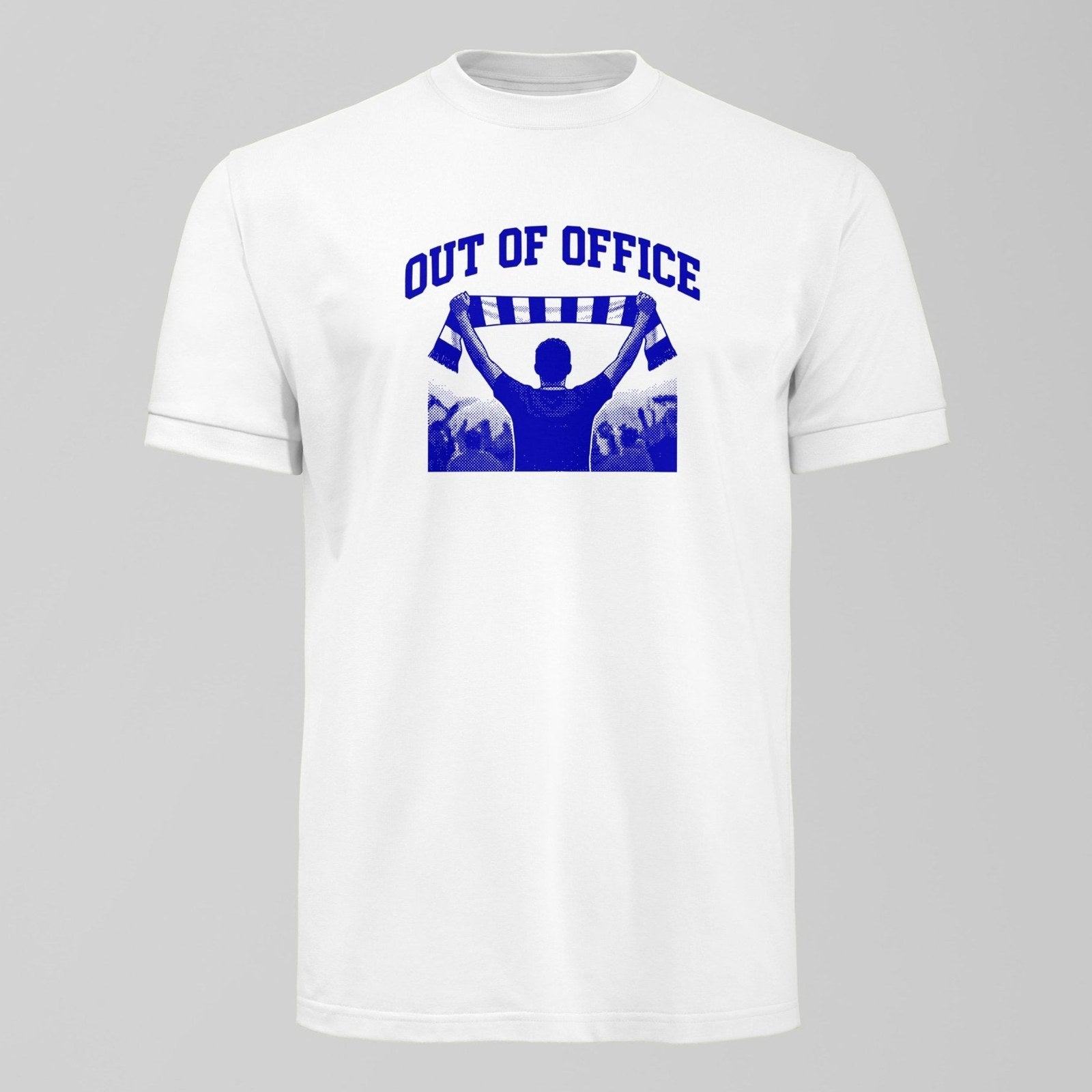Out Of Office T-Shirt, alternate view. An Everton fan design by Forever Everton.