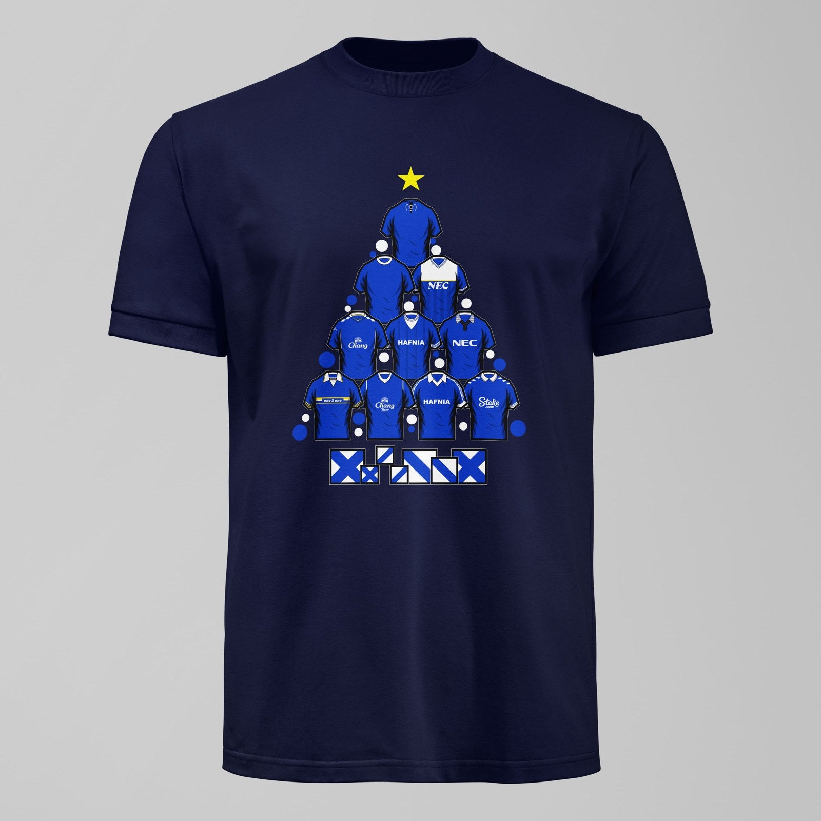 Everton Christmas Tshirt – Retro Shirts & Archibald Leitch Tree