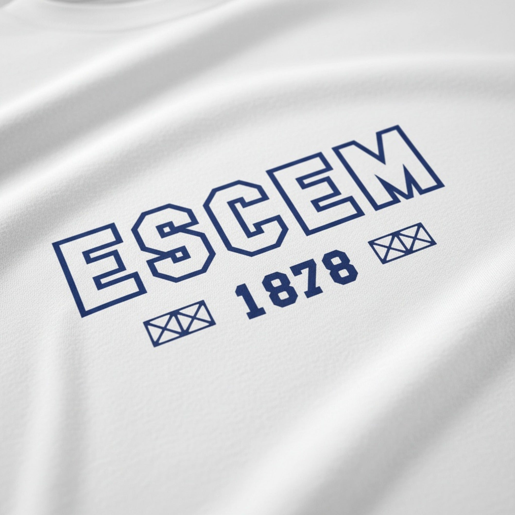 Print close-up on premium cotton. ESCEM - Acronym White T-Shirt. Forever Everton.