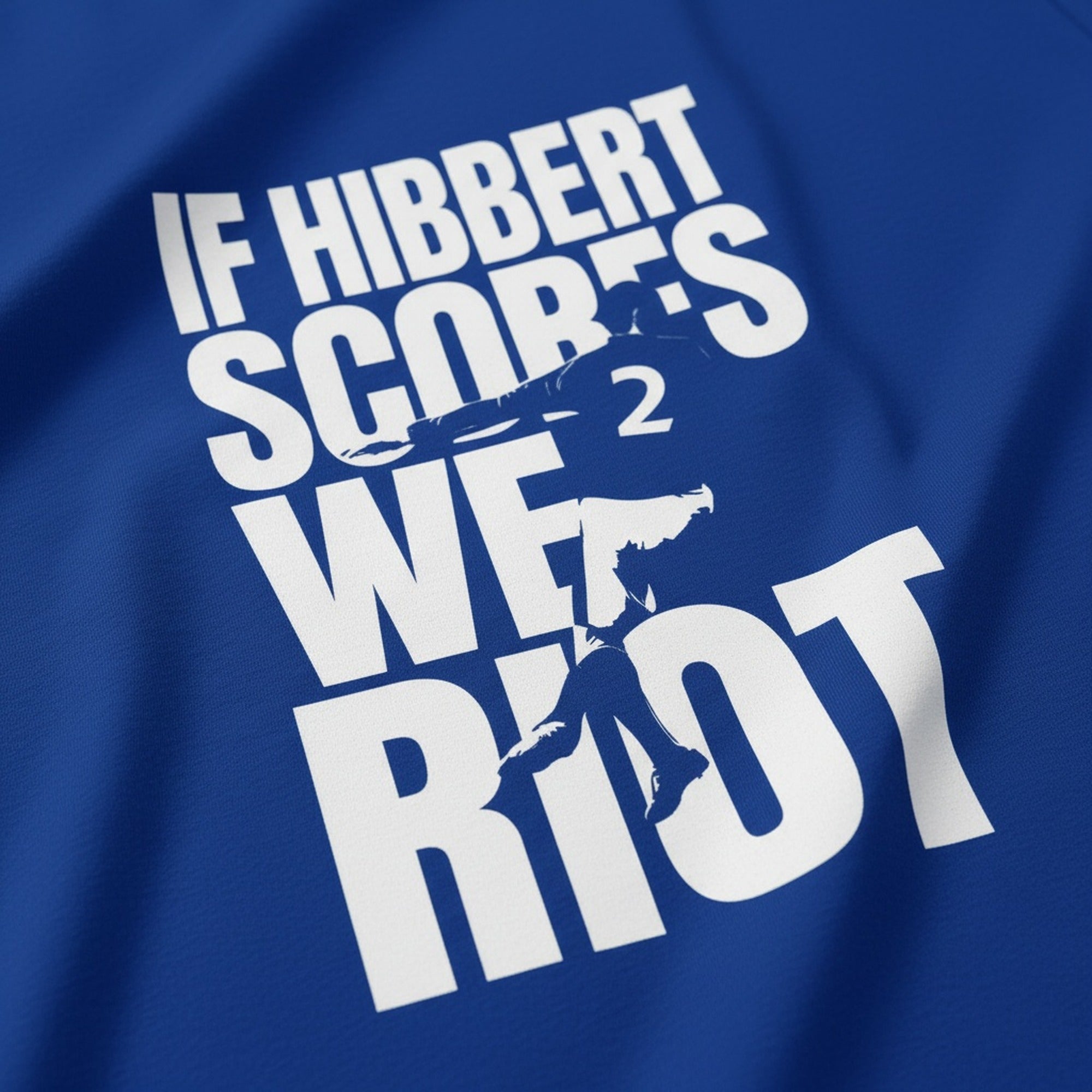 Print close-up on premium cotton. Hibbert Riot T-Shirt. Forever Everton.